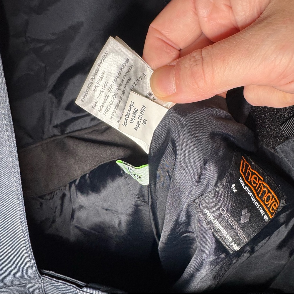 Obermeyer Malta Bib Ski Snow Bib Insulated Overalls in Black - Picture 13 of 16